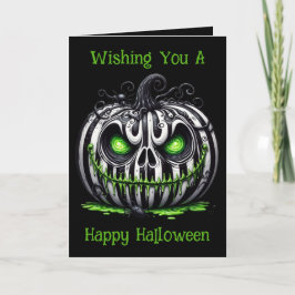 Cartes Pour Fêtes Annuelles Citrouille d'Halloween effrayante