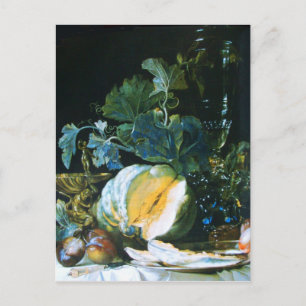 Cartes Pour Fêtes Annuelles CITROUILLE, FRUITS ET GLASSWARE Thanksgiving