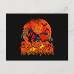 Cartes Pour Fêtes Annuelles Citrouille Halloween Scarecrow