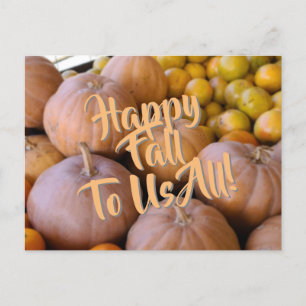 Cartes Pour Fêtes Annuelles Citrouille HEUREUSEMENT TOMBE À NOUS TOUS !