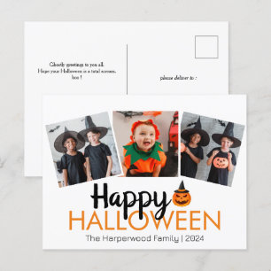 Cartes Pour Fêtes Annuelles citrouille jack-o-lanterne Halloween Famille 3 Pho