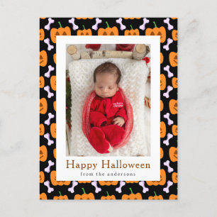 Cartes Pour Fêtes Annuelles Citrouille minimaliste Éffrayant Happy Halloween 1