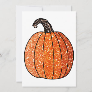 Cartes Pour Fêtes Annuelles Citrouille parties scintillant