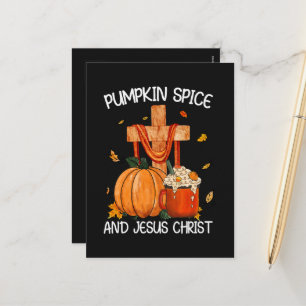 Cartes Pour Fêtes Annuelles Citrouille Spice et Jésus-Christ