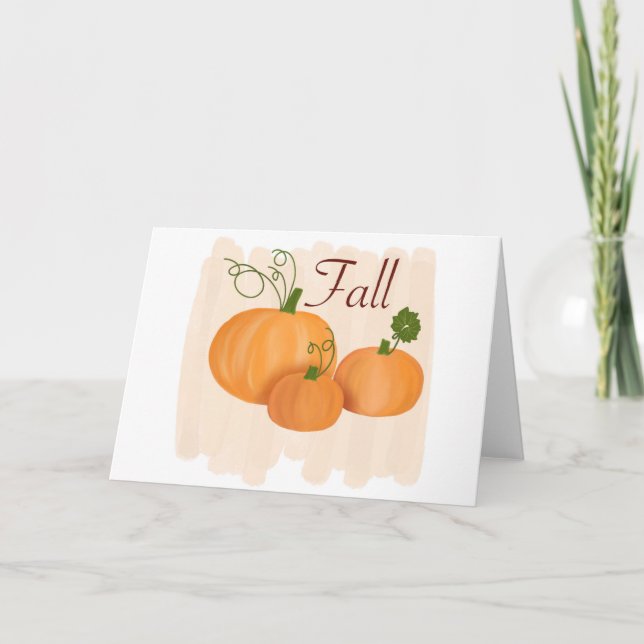 Cartes Pour Fêtes Annuelles Citrouilles d'automne (Devant)