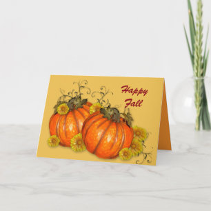 Cartes Pour Fêtes Annuelles Citrouilles de l'automne heureux