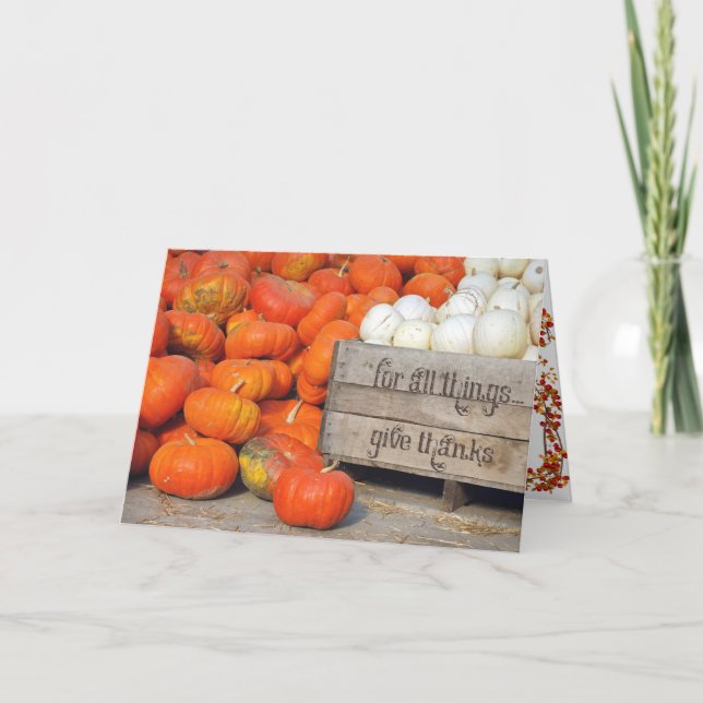 Cartes Pour Fêtes Annuelles citrouilles de Thanksgiving en caisse (Devant)