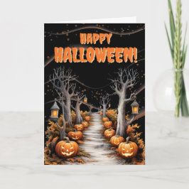 Cartes Pour Fêtes Annuelles Citrouilles d'Halloween de l'allée effrayante Jack