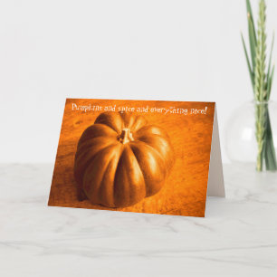 Cartes Pour Fêtes Annuelles Citrouilles et Épices Orange Saisonnière Fête Géné