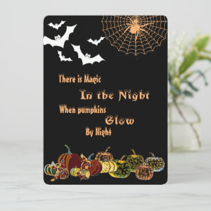 Cartes Pour Fêtes Annuelles Citrouilles magiques Luminer De Nuit Fantômes Hall