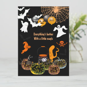 Cartes Pour Fêtes Annuelles Citrouilles magiques Luminer Halloween Fantômes Éf