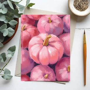 Cartes Pour Fêtes Annuelles Citrouilles pastel rose Halloween