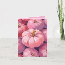 Cartes Pour Fêtes Annuelles Citrouilles Pastel Rose Halloween