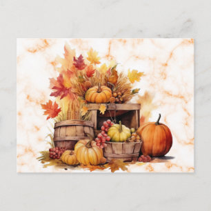 Cartes Pour Fêtes Annuelles Citrouilles Raisins Feuilles Automne Halloween