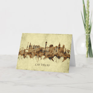 Cartes Pour Fêtes Annuelles Cityscape de Las Vegas Nevada