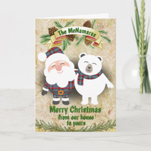 Cartes Pour Fêtes Annuelles Clan irlandais McNamara Tartan Plaid Christmas