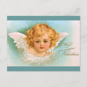 Cartes Pour Fêtes Annuelles Clapsaddle : Ange avec du charme de Noël
