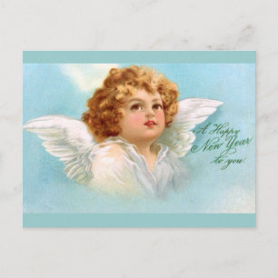 Cartes Pour Fêtes Annuelles Clapsaddle : Charmante Ange du Nouvel An