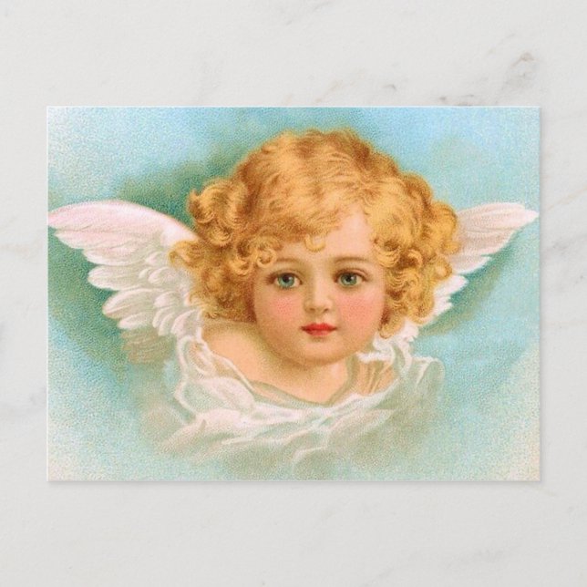 Cartes Pour Fêtes Annuelles Clapsaddle : Charme Ange de Noël (Devant)