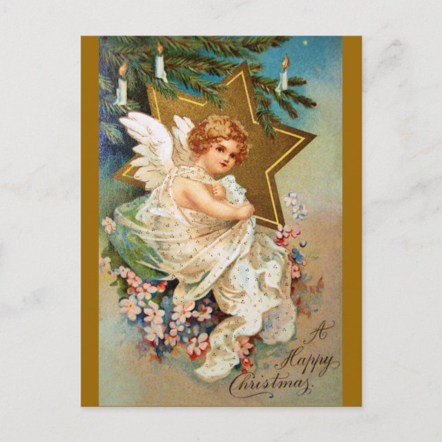 Cartes Pour Fêtes Annuelles Clapsaddle : Noël Ange (Devant)
