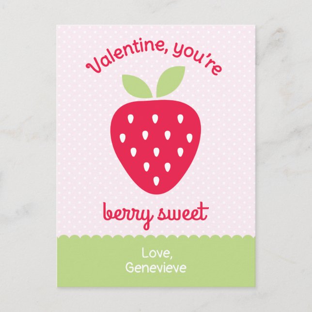 Cartes Pour Fêtes Annuelles Classe de fraises sucrées (Devant)