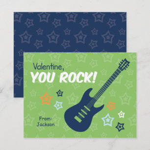Cartes Pour Fêtes Annuelles Classe de guitare rock Valentines
