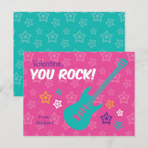 Cartes Pour Fêtes Annuelles Classe de guitare rock Valentines