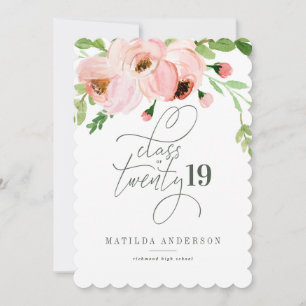 Cartes Pour Fêtes Annuelles Classe d'invitation de graduation de l'aquarelle f
