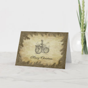 Cartes Pour Fêtes Annuelles Classé rétro vieux vélo calendrier de Noël