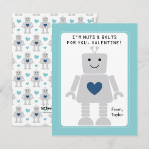Cartes Pour Fêtes Annuelles Classe Robot Valentines