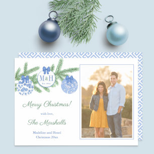 Cartes Pour Fêtes Annuelles Classic 1er Marié Noël Nouveaux mariés Photo