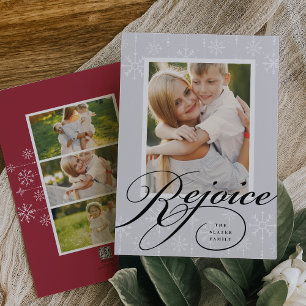 Cartes Pour Fêtes Annuelles Classic Flourish   Holiday Photo Card