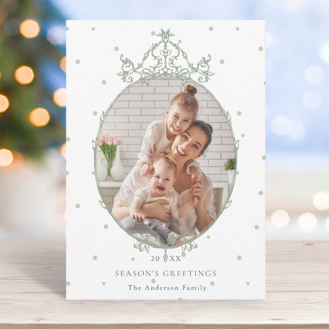 Cartes Pour Fêtes Annuelles Classic Frame Season's Greetings Photo         (Créateur téléchargé)