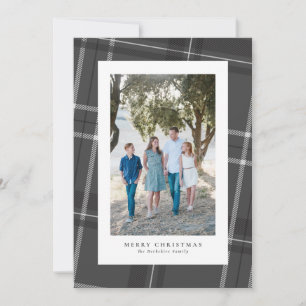 Cartes Pour Fêtes Annuelles Classic gris plaid photo verticale