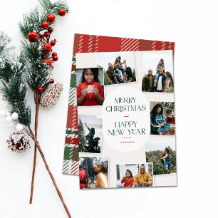 Cartes Pour Fêtes Annuelles Classic Joyeux Noël 8 Photo Collage