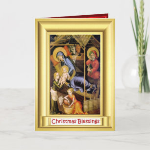 Cartes Pour Fêtes Annuelles Classic Nativity scne