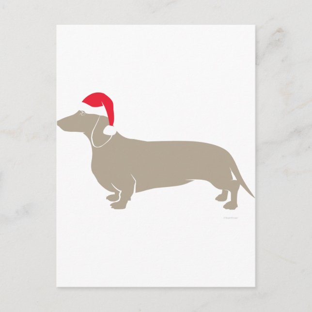 Cartes Pour Fêtes Annuelles Classic Père Noël Doxie Dachshund (Devant)