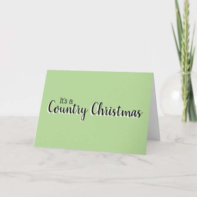 Cartes Pour Fêtes Annuelles Classic personnalisé Pays de Noël Vert (Devant)