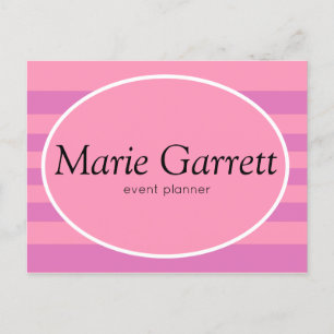 Cartes Pour Fêtes Annuelles Classic Pink Stripes Marketing