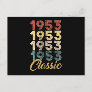 Cartes Pour Fêtes Annuelles Classic Rétro Trouvé Né En 1952 66e