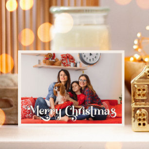 Cartes Pour Fêtes Annuelles Classic Simple Joyeux Noël Année En Revue