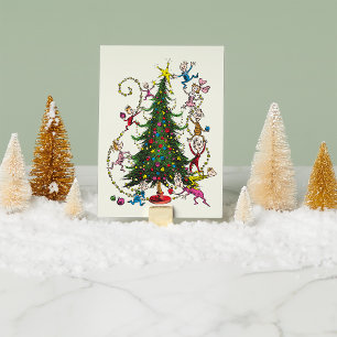 Cartes Pour Fêtes Annuelles Classic The Grinch   Arbre de Noël