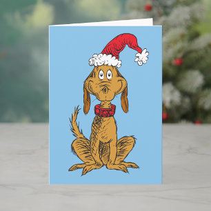 Cartes Pour Fêtes Annuelles Classic The Grinch   Max - Santa Hat
