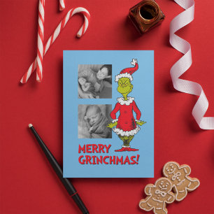 Cartes Pour Fêtes Annuelles Classic The Grinch   Santa Claus