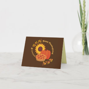 Cartes Pour Fêtes Annuelles Classique bénie Joyeux Thanksgiving