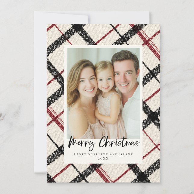 Cartes Pour Fêtes Annuelles Classique de Noël pâle (Devant)