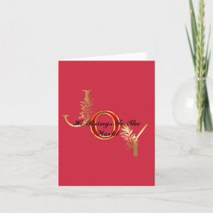 Cartes Pour Fêtes Annuelles Classique Elegant Christian Christmas Joy