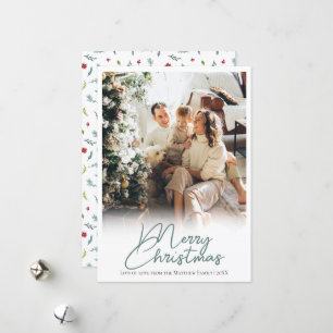 Cartes Pour Fêtes Annuelles Classique et élégant Famille traditionnelle Noël H
