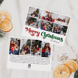 Cartes Pour Fêtes Annuelles Classique Joyeux Noël Année En Revue Dix Photo