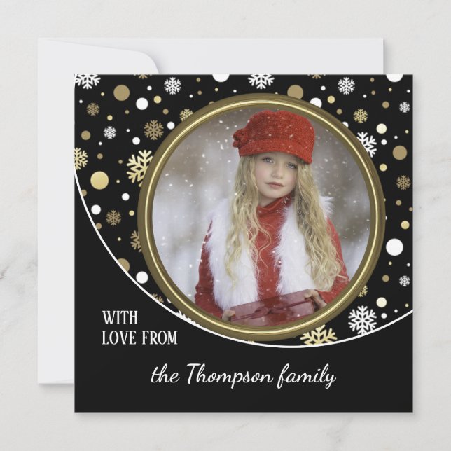 Cartes Pour Fêtes Annuelles Classique Moderne Amour Fêtes Saisons Salutations (Devant)